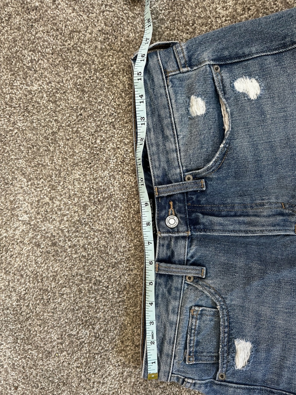 Lucky Brand Denim Boyfriend Shorts | Distressed Raw Hem | Size 6/28 | Mid Rise - Picture 6 of 6
